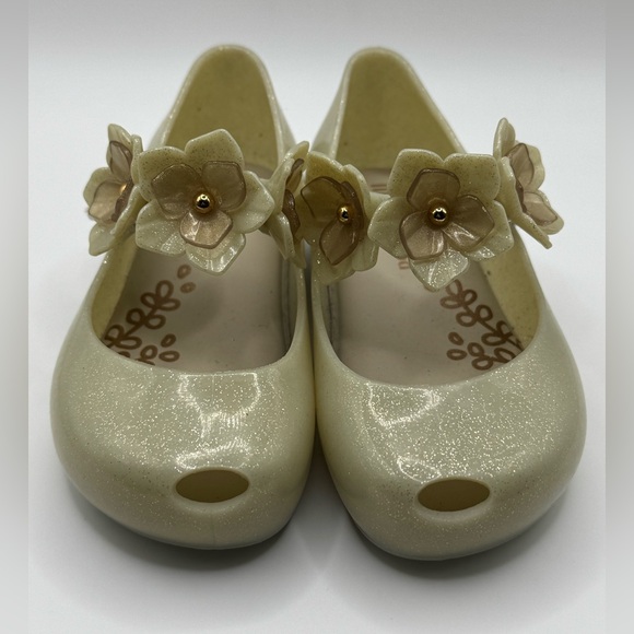 Mini Melissa Other - Mini Melissa Glitter Flower Mary Janes – Size 6